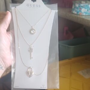 Guess Gold-Tone Charm Necklace Set